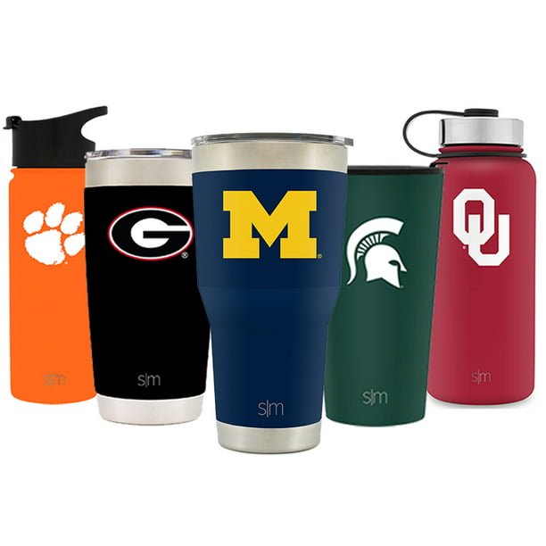 Simple Modern Officially Licensed Collegiate University Tumbler with Straw and Flip Lid Insulated Stainless Steel 30oz Thermos 